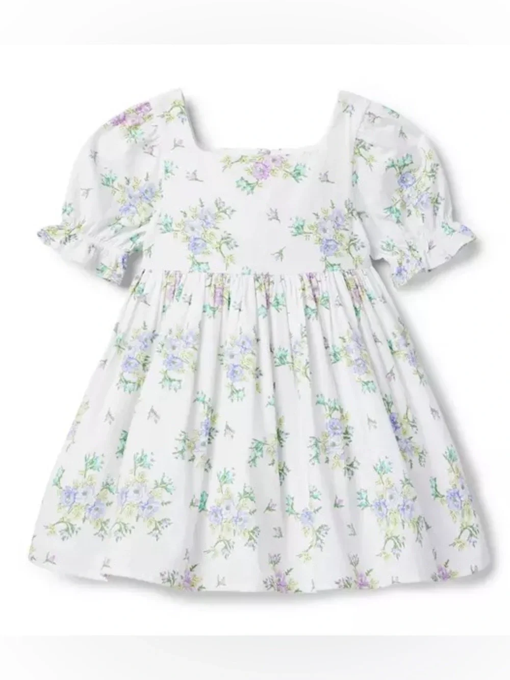 Janie and Jack Floral Seersucker Puff Sleeve Dress